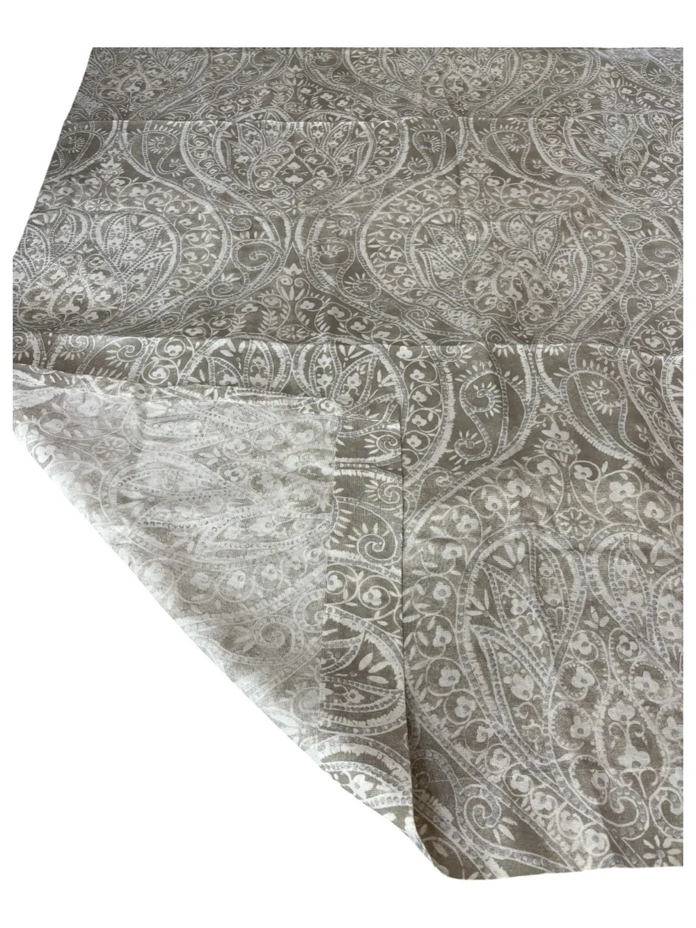 2 Tahari Home Paisley Floral Window Curtain Panels Cream Beige Gray Silver